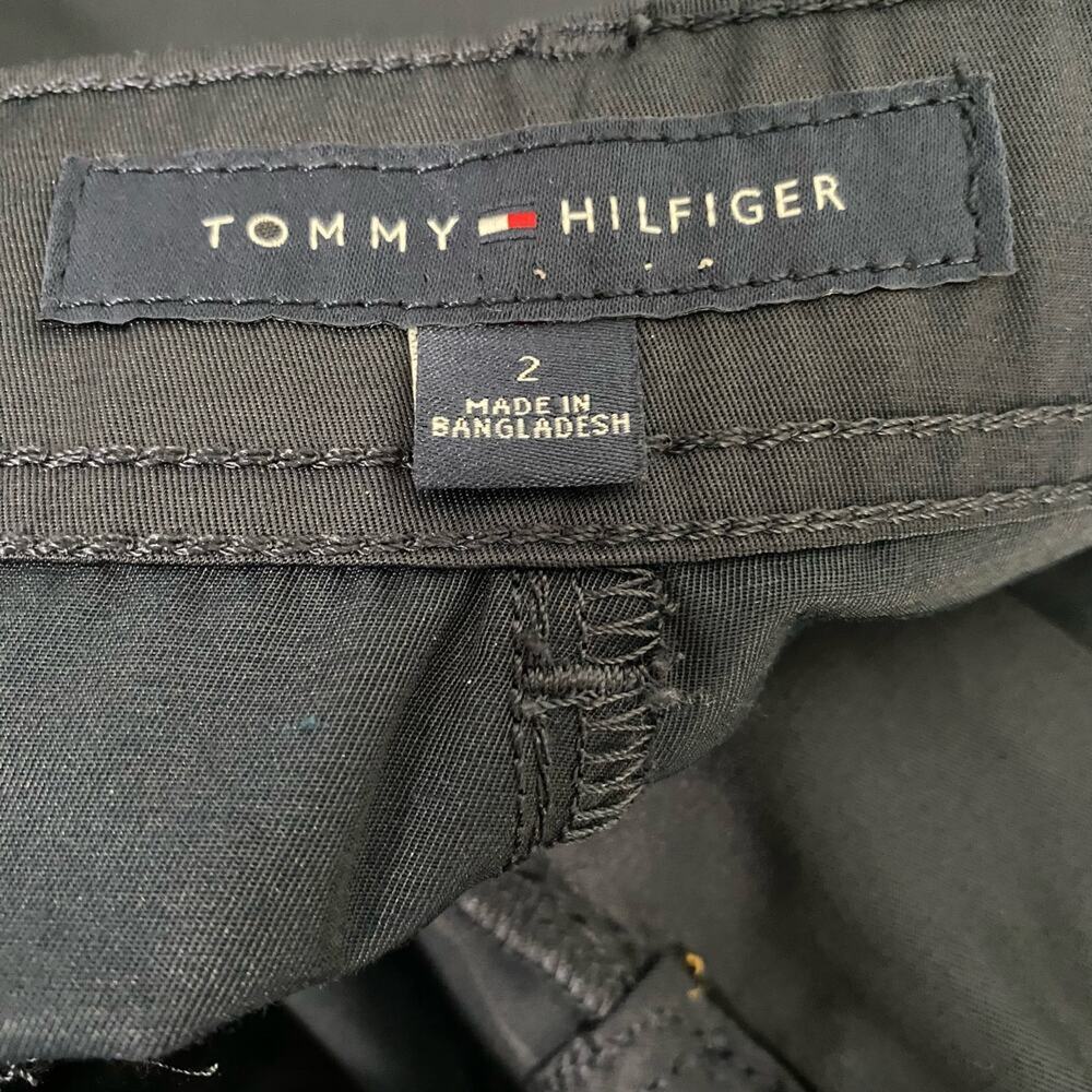 Tommy Hilfiger Cargo Pants Womens 2 Oversized Navy Wide Leg Career Workwear NWT - Picture 3 of 9